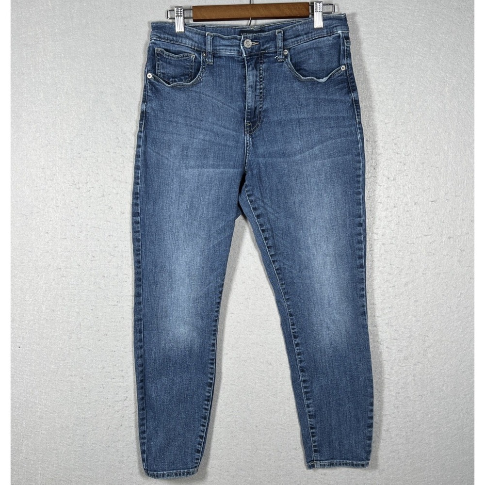 Lucky Brand Women's Bridgette 12/31 Blue Med Wash High-Rise Skinny Ankle Jeans